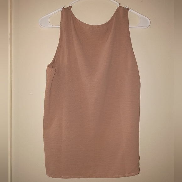 Elegant Tan Lace Trim Women's Top women's M lace floral - Picture 5 of 5